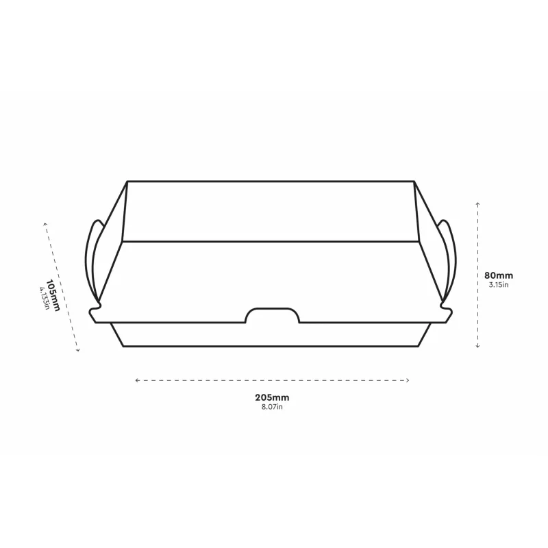 Kraft Paper Food Boxes FSC Dura Series 20,5 x 10 x 5.8 cm 100 pcs.