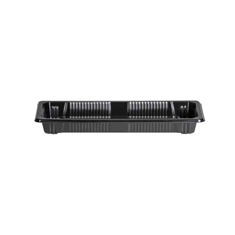 PS Sushi Trays N.10 and Transparent Lid (SET) 22x9x2cm. 50 Pcs.