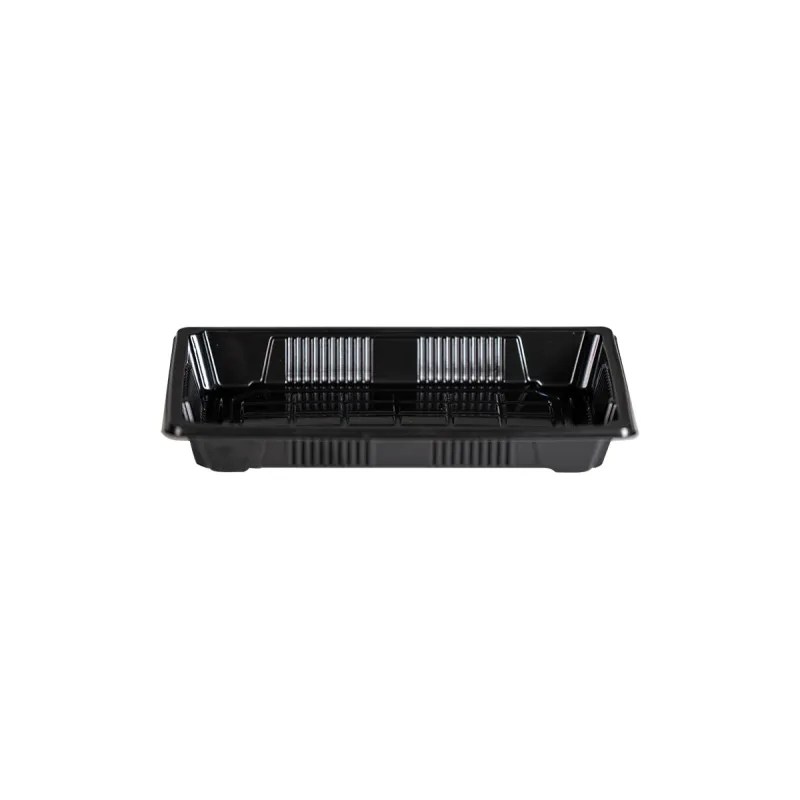 PS Sushi Trays N.10 and Transparent Lid (SET) 16.5x11.5x2cm. 50 Pcs.