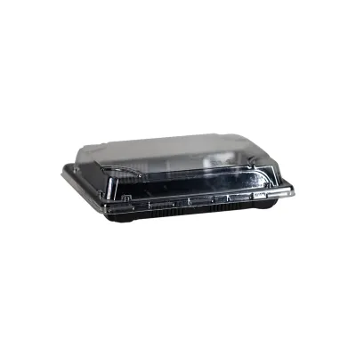 PS Sushi Trays N.10 and Transparent Lid (SET) 16.5x11.5x2cm. 50 Pcs.