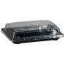 PS Sushi Trays N.10 and Transparent Lid (SET) 16.5x11.5x2cm. 50 Pcs.