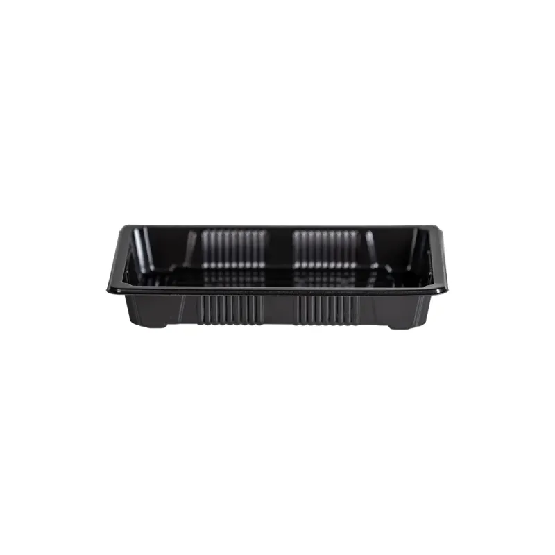 PS Sushi Trays N.10 and Transparent Lid (SET) 18.5x13.x 2cm. 50 Pcs.