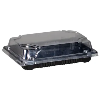 PS Sushi Trays N.10 and Transparent Lid (SET) 18.5x13.x 2cm. 50 Pcs.