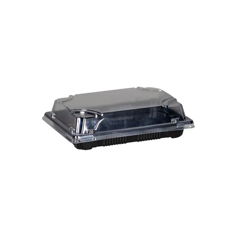 PS Sushi Trays N.10 and Transparent Lid (SET) 18.5x13.x 2cm. 50 Pcs.