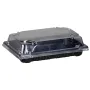 PS Sushi Trays N.10 and Transparent Lid (SET) 18.5x13.x 2cm. 50 Pcs.