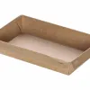 Kraft Paper Food Containers 700 ml (17x11x4,5) with PET Safelock Lid (SET) 30 Pcs.