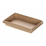Χάρτινο Δοχείο Φαγητού Kraft 700ml 17x11x4,5cm με Καπάκι PET Safelock (Σετ) — 30τμχ Χάρτινο Δοχείο Φαγητού Kraft 700ml 17x11x4,5cm με Καπάκι PET Safelock (Σετ) — 30τμχ