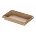 Χάρτινο Δοχείο Φαγητού Kraft 700ml 17x11x4,5cm με Καπάκι PET Safelock (Σετ) — 30τμχ