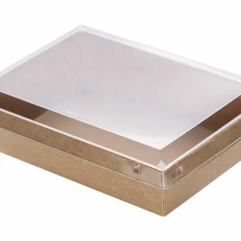 Kraft Paper Food Containers 700 ml (17x13x5,5) with PET Safelock Lid (SET) 25 Pcs.