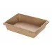 Χάρτινο Δοχείο Φαγητού Kraft 700ml 17x13x5,5cm με Καπάκι PET Safelock (Σετ) — 25τμχ