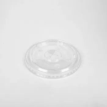 PET FLAT LID 89mm WITH HOLE 8mm 50 Pcs