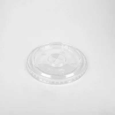 PET FLAT LID 89mm WITH HOLE 8mm 50 Pcs