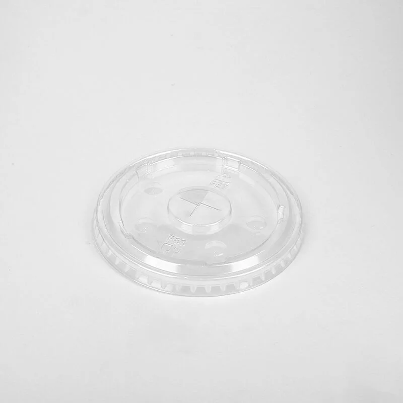 PET FLAT LID 89mm WITH HOLE 8mm 50 Pcs