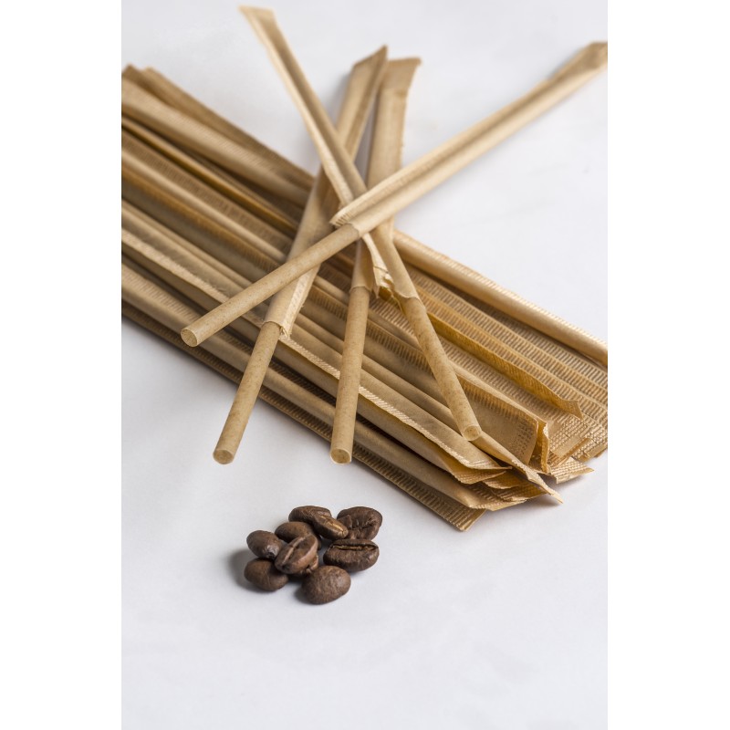 Compostable Straw dim 5mm L200mm (1.000PCS WITH WRAPPING)