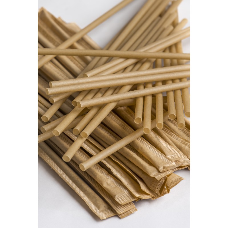 Compostable Straw dim 5mm L200mm (1.000PCS WITH WRAPPING)