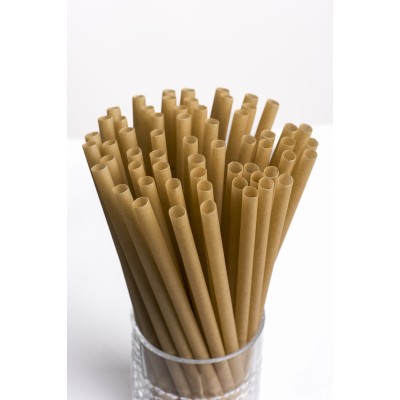 Compostable Straw dim 8mm L200mm (1.000PCS UNWRAPPED)