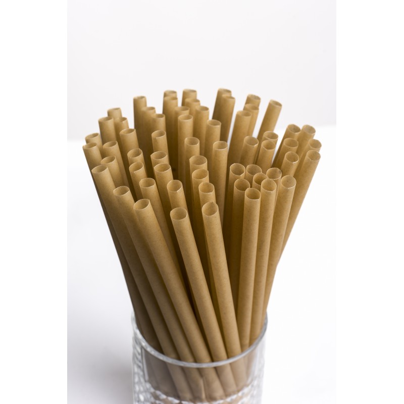 Compostable Straw dim 8mm L200mm (1.000PCS UNWRAPPED)