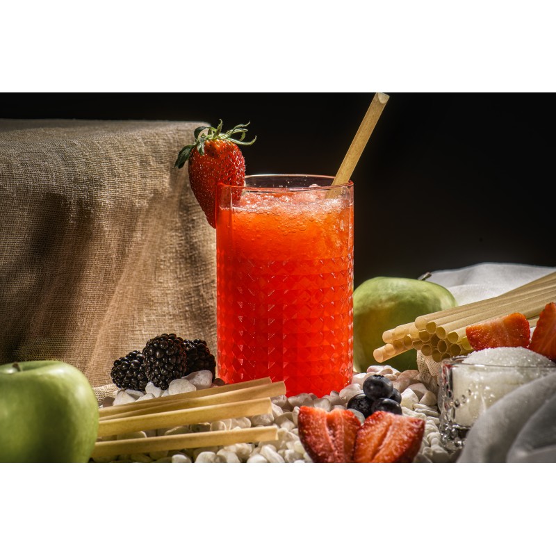 Compostable Straw dim 8mm L200mm (1.000PCS UNWRAPPED)