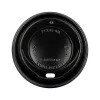 PS HOT SIP LID 90mm BLACK 100 Pcs