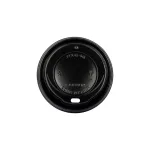Black PS Hot Sip Lid 90mm — 100 pcs