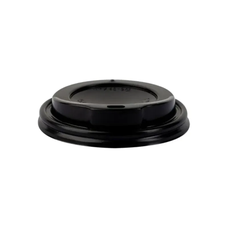 PS HOT SIP LID 90mm BLACK 100 Pcs