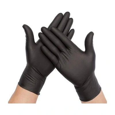 BLACK Nitrile Gloves Powder-Free 100 PCS Large