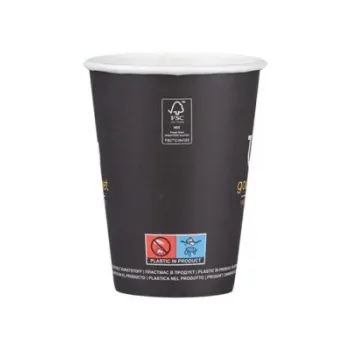 PAPER CUP 12OZ-90mm SW GOURMET BLACK  1000PCS