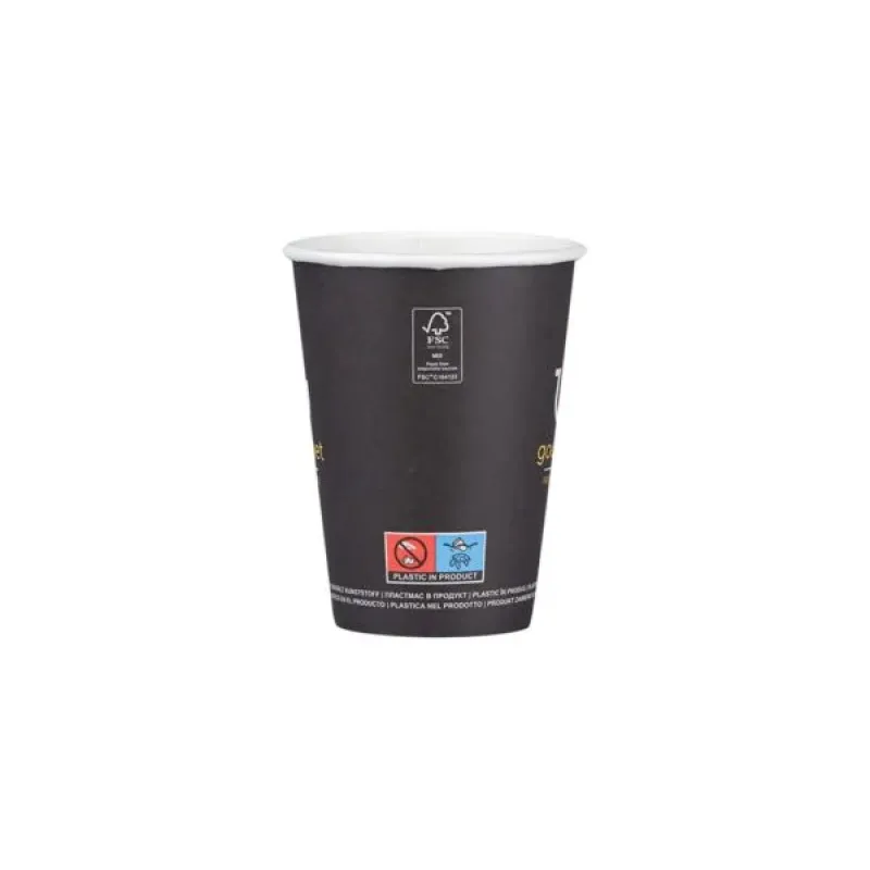 PAPER CUP 12OZ-90mm SW GOURMET BLACK 1000PCS PAPER CUP 12OZ-90mm SW GOURMET BLACK 1000PCS