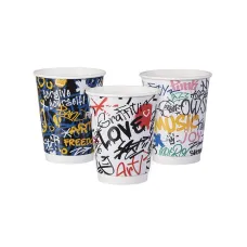 Χάρτινο Ποτήρι 12oz 90mm Διπλού Τοιχώματος Graffiti — 500τμχ