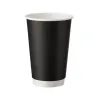 PAPER CUP 16OZ DOUBLE WALL MATTE BLACK 500PCS