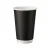 PAPER CUP 12OZ-90mm DOUBLE WALL  MATTE BLACK  500 PCS