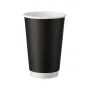 PAPER CUP 12OZ-90mm DOUBLE WALL  MATTE BLACK  500 PCS