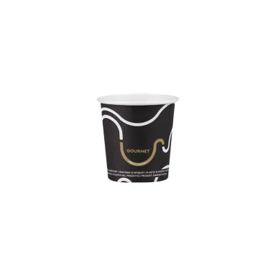 PAPER CUP 4OZ SW GOURMET BLACK 50PCS