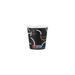 Black Gourmet Single Wall Paper Cup 4oz — 50 pcs