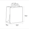 WHITE PAPER BAG TAKE AWAY 32X21X33cm 250pcs