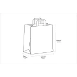 White Paper Takeaway Bag 32x21x33cm — 250 pcs