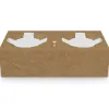 Paper Cupholders 2 Compartments KRAFT 50 PCS