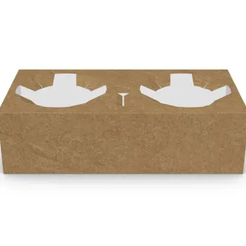 Paper Cupholders 2 Compartments KRAFT 50 PCS