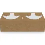 Paper Cupholders 2 Compartments KRAFT 50 PCS
