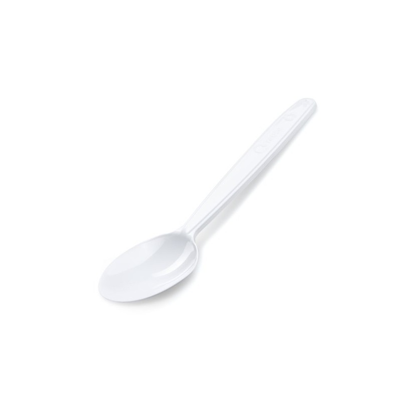 Spoon PP reusable white 16 cm pack of 50 pcs