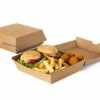 Kraft QD17575D Paper Food Boxes FSC Dura Series 17.5 x 16.5 x 7.5 cm. 100 pcs.