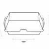 Kraft QD17575D Paper Food Boxes FSC Dura Series 17.5 x 16.5 x 7.5 cm. 100 pcs.