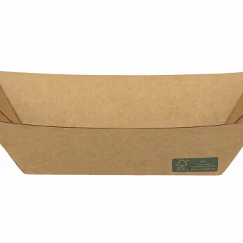 Kraft Paper Food Trays FSC  Dura Series 23oz. 50 pcs.