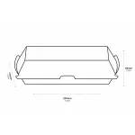 Kraft Paper Food Box FSC® 29x17x8.5cm — 100 pcs