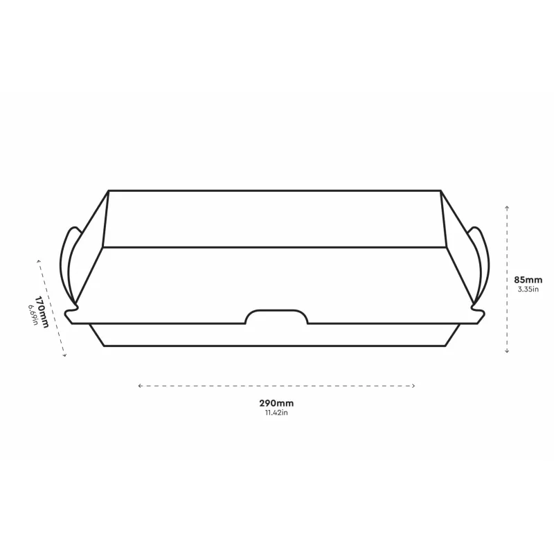 Kraft Paper Food Boxes FSC Dura Series 29 x 17 x 8.5 cm 100 pcs.