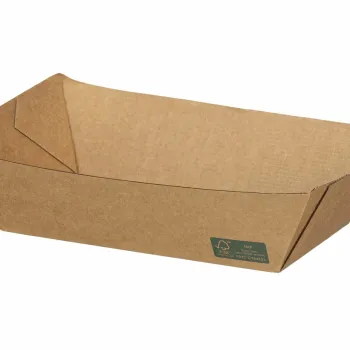 Kraft Paper Food Trays FSC  Dura Series 32oz. 50 pcs.