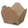 Kraft Paper Food Box FSC® Folder - Shaped 2000 ml. 50 pcs. Kraft Paper Food Box FSC® Folder - Shaped 2000 ml. 50 pcs.
