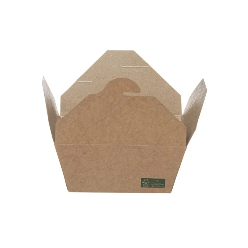 Kraft Paper Food Box FSC® Folder - Shaped 2000 ml. 50 pcs. Kraft Paper Food Box FSC® Folder - Shaped 2000 ml. 50 pcs.