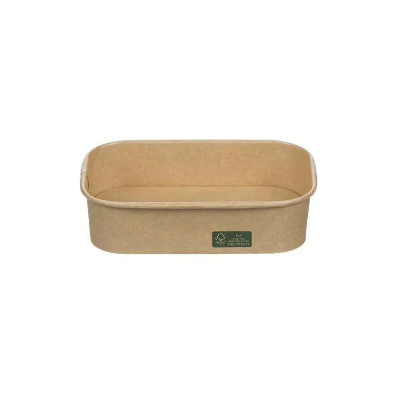 Rectangular Kraft Paper Boxes FSC® 500 ml. 50 pcs.