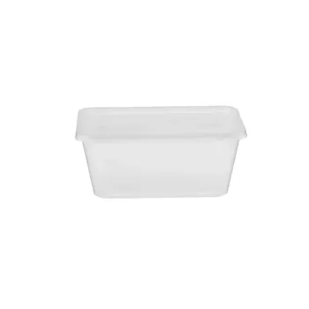 500 Pieces PP Microwavable Container 1000ML With Lids